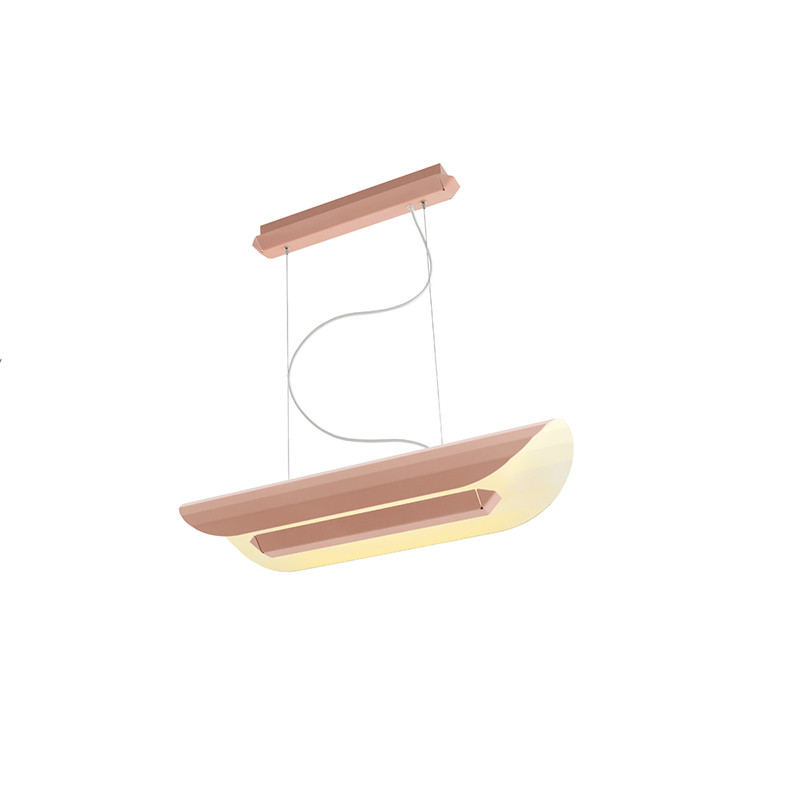 Apolin linear hanging lamp 65cm rose and white Kaspa