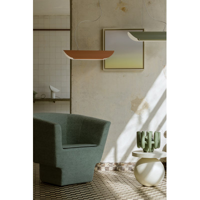 Apolin linear hanging lamp 65cm rose and white Kaspa