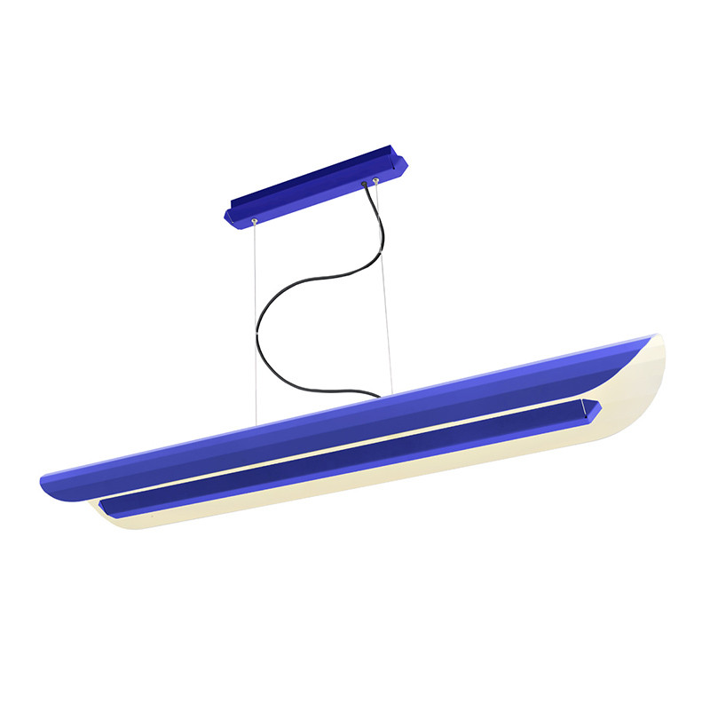 Apolin linear hanging lamp 120cm cobalt and white Kaspa