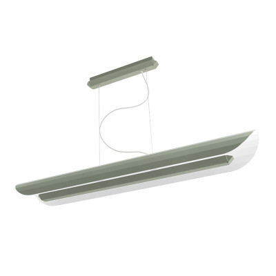 Apolin linear hanging lamp 120cm sage and white Kaspa
