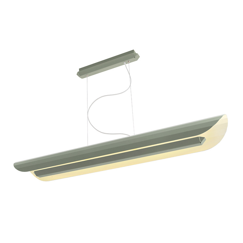 Apolin linear hanging lamp 120cm sage and white Kaspa