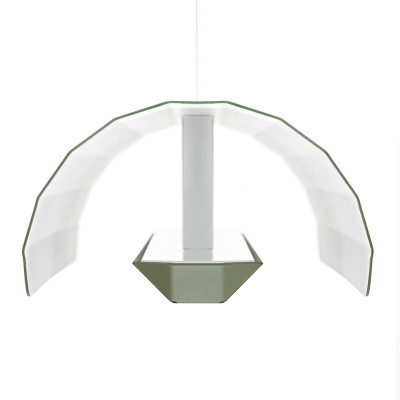 Apolin linear hanging lamp 120cm sage and white Kaspa