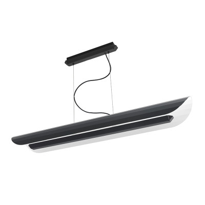 Apolin linear hanging lamp 120cm black and white Kaspa