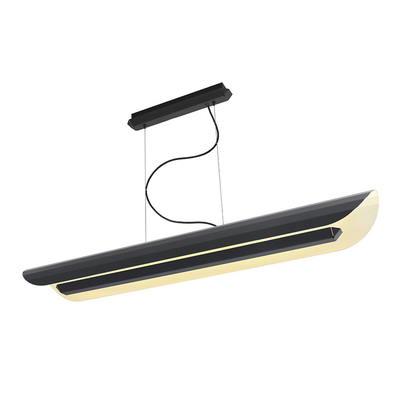 Apolin linear hanging lamp 120cm black and white Kaspa