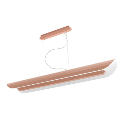 Apolin linear hanging lamp 120cm rose and white Kaspa
