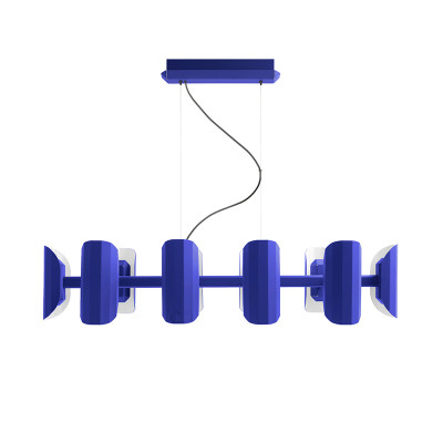 Apolin multi-arm pendant lamp cobalt and white Kaspa