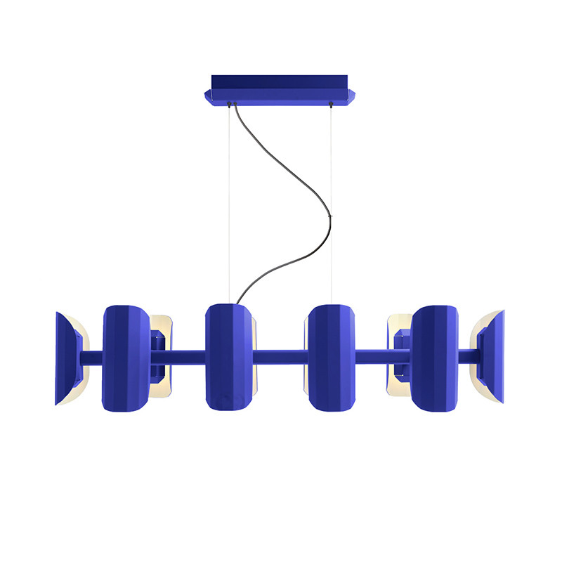 Apolin multi-arm pendant lamp cobalt and white Kaspa