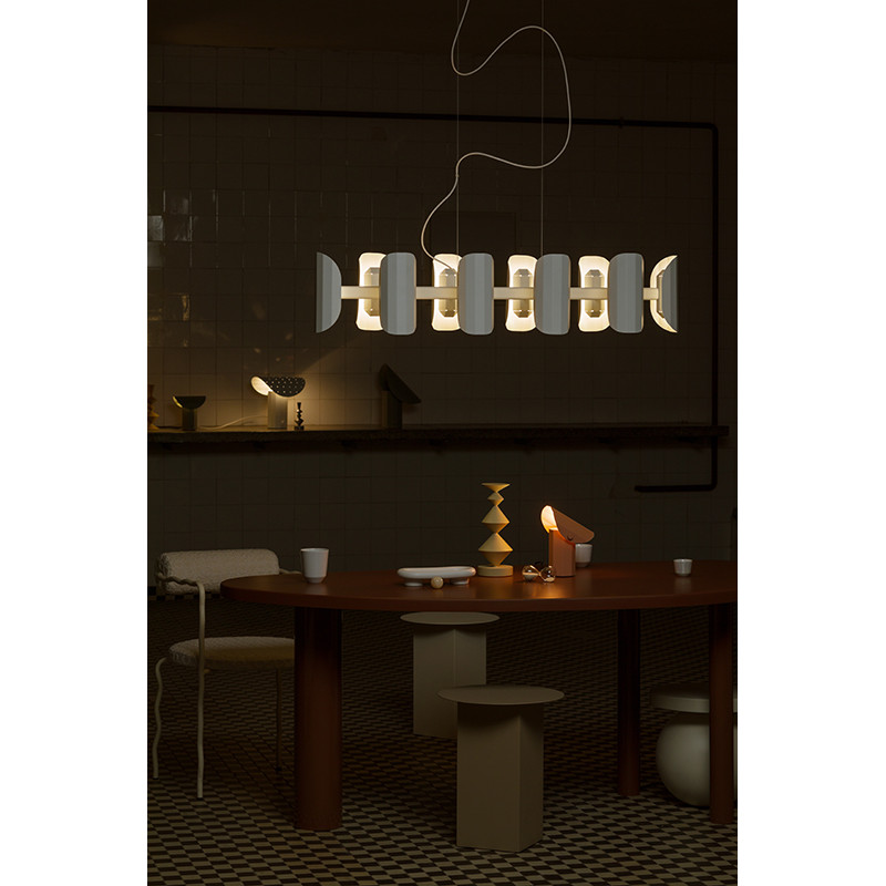 Apolin multi-arm pendant lamp white Kaspa