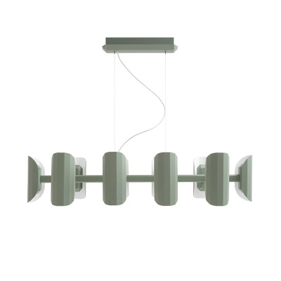 Apolin multi-arm pendant lamp sage and white Kaspa