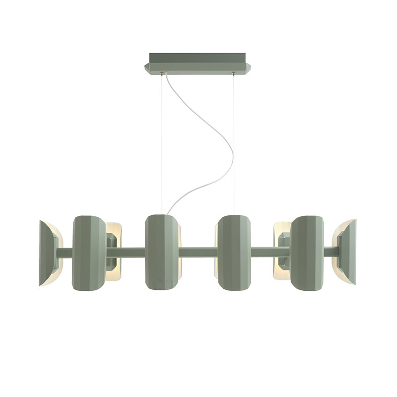 Apolin multi-arm pendant lamp sage and white Kaspa