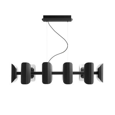 Apolin multi-arm pendant lamp black and white Kaspa
