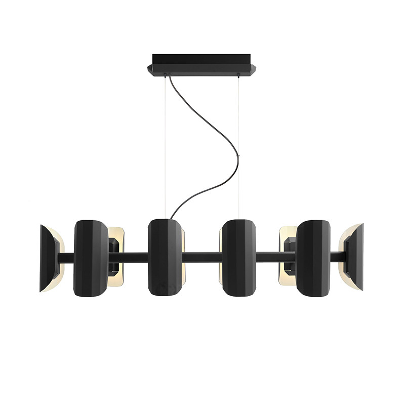 Apolin multi-arm pendant lamp black and white Kaspa