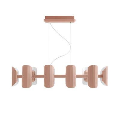 Apolin multi-arm pendant lamp rose and white Kaspa