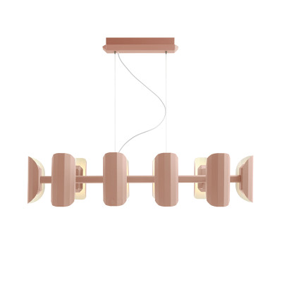 Apolin multi-arm pendant lamp rose and white Kaspa