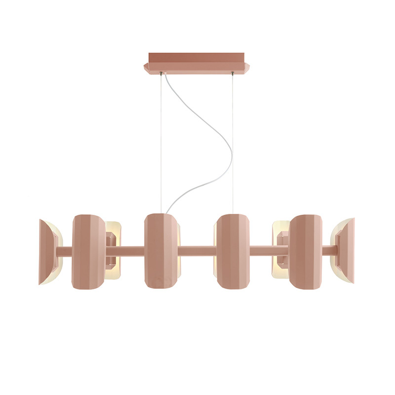 Apolin multi-arm pendant lamp rose and white Kaspa