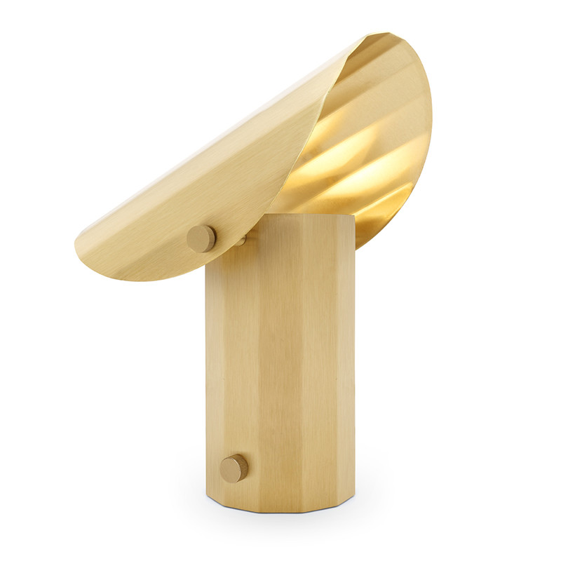 Lampa stołowa Apolin 30cm szczotkowany mosiądz Kaspa