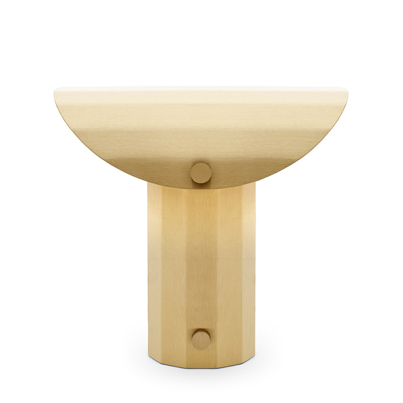 Apolin 30cm brushed brass table lamp Kaspa