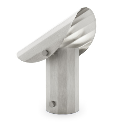 Lampa stołowa Apolin 30cm szczotkowana stal Kaspa
