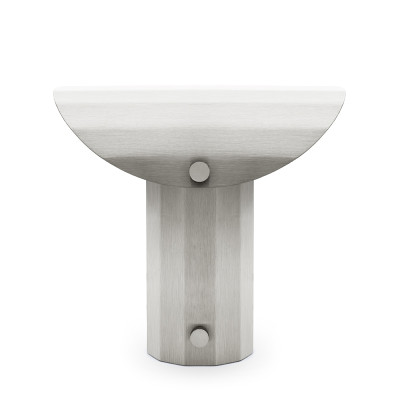 Lampa stołowa Apolin 30cm szczotkowana stal Kaspa