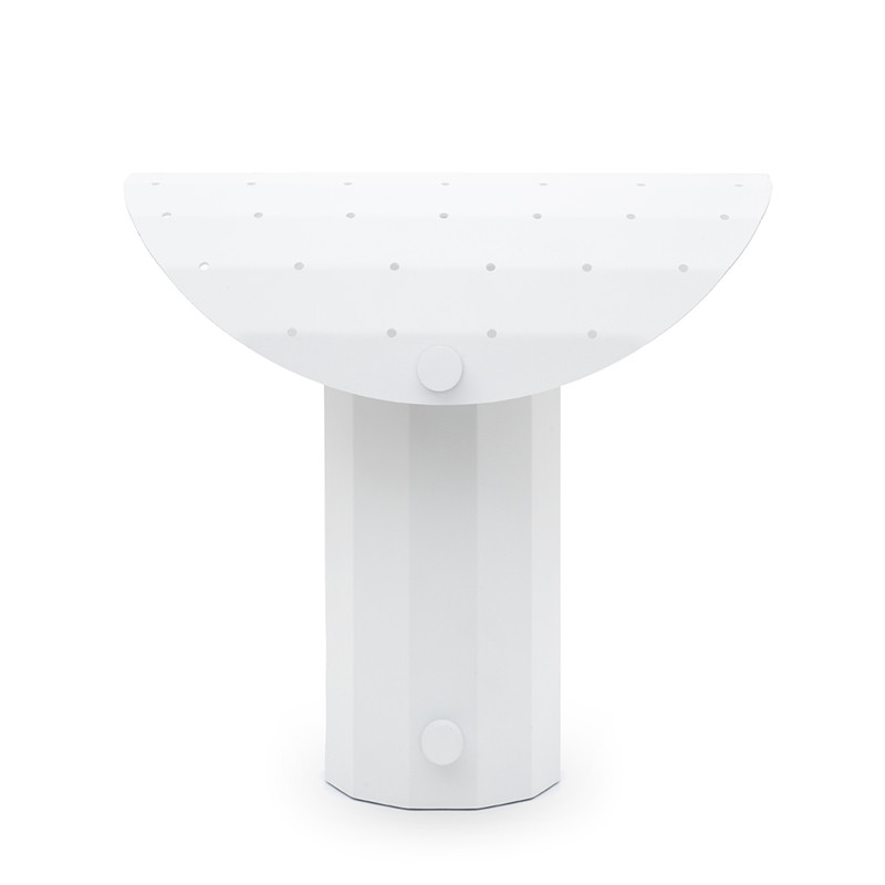 Lampa stołowa Apolin 30cm biała z perforowanym daszkiem Kaspa