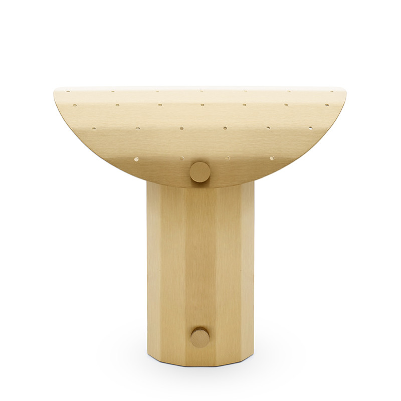 Apolin table lamp 30cm brushed brass with a perforated roof Kaspa