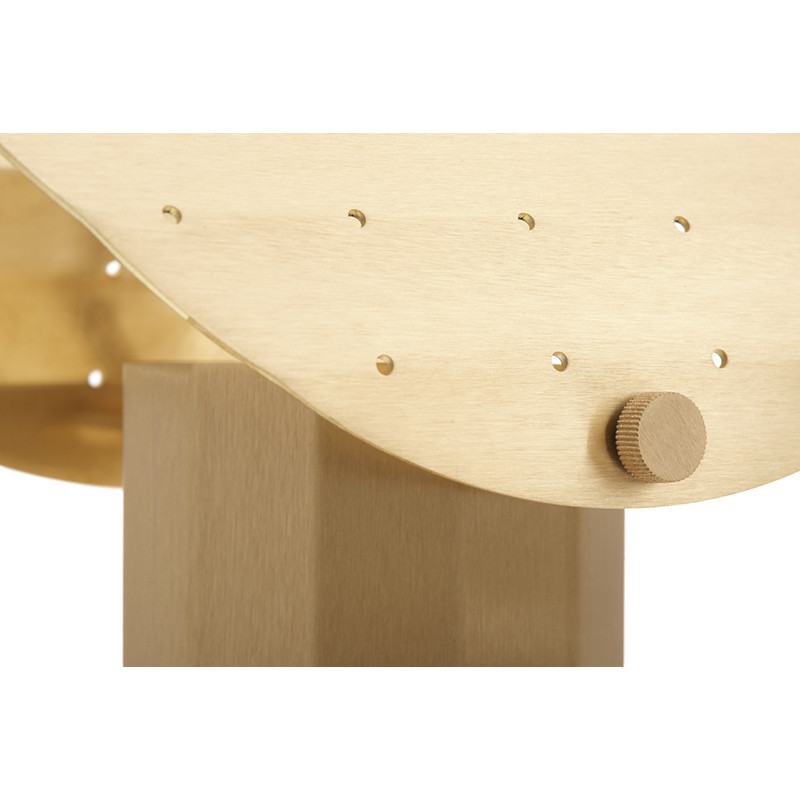 Apolin table lamp 30cm brushed brass with a perforated roof Kaspa