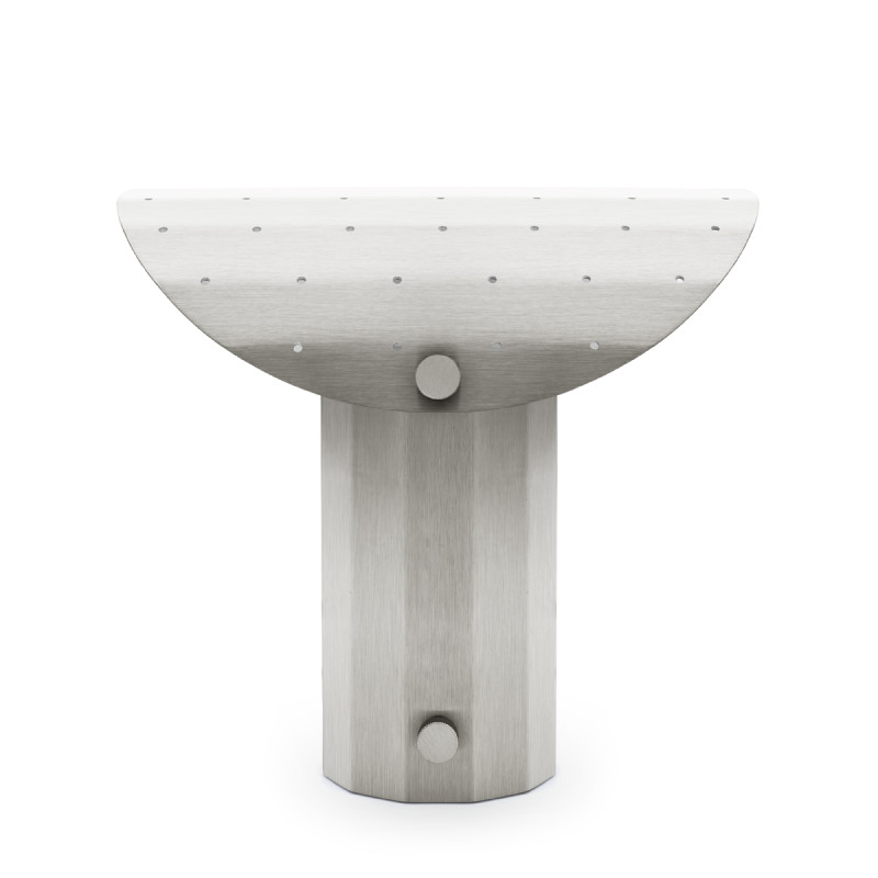 Apolin table lamp 30cm brushed steel with a perforated roof Kaspa