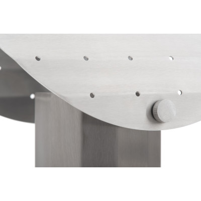 Apolin table lamp 30cm brushed steel with a perforated roof Kaspa