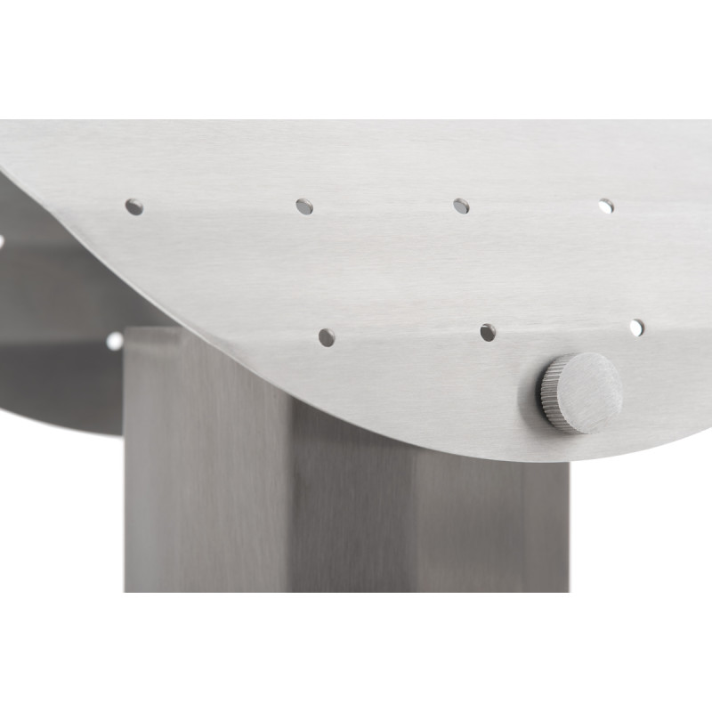 Apolin table lamp 30cm brushed steel with a perforated roof Kaspa