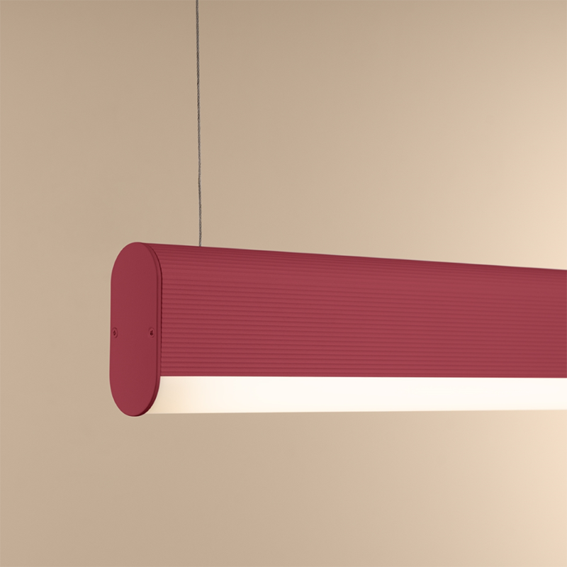 Pink hanging lamp Farge with a built-in 3000K LED panel THORO