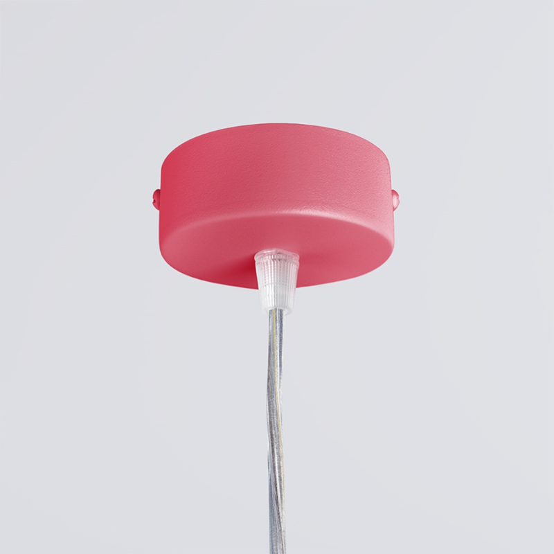 Pink hanging lamp Farge with a built-in 3000K LED panel THORO