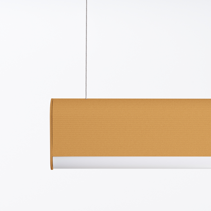 Golden hanging lamp Farge with a built-in 3000K LED panel THORO