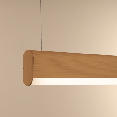Golden hanging lamp Farge with a built-in 3000K LED panel THORO