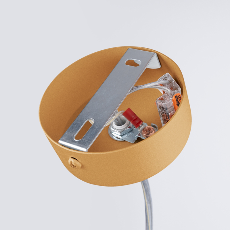Golden hanging lamp Farge with a built-in 3000K LED panel THORO