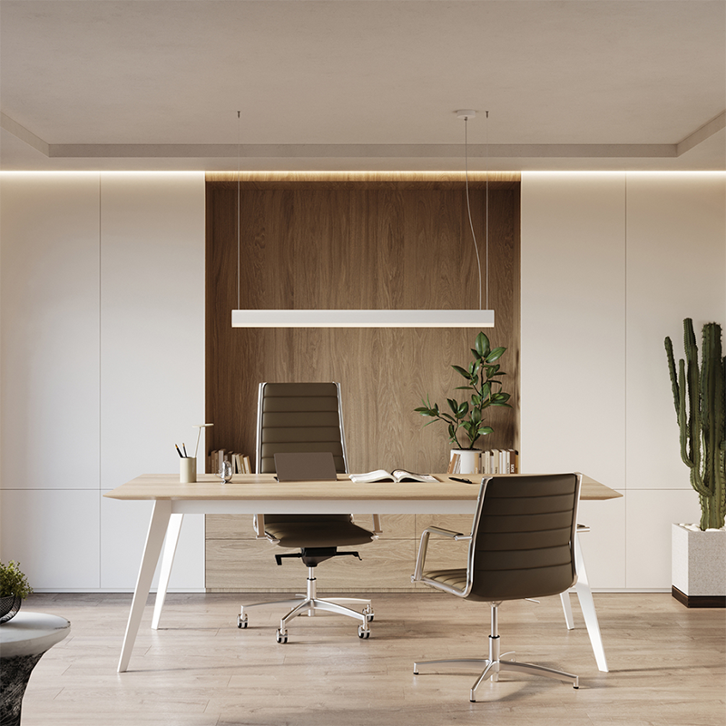 White hanging lamp Farge with a built-in 3000K LED panel THORO