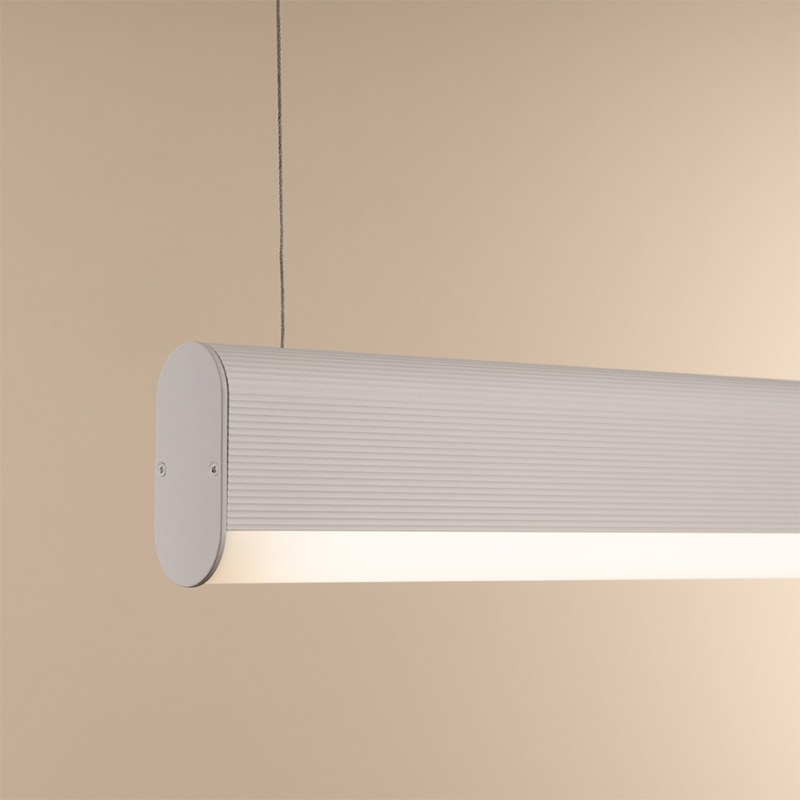 White hanging lamp Farge with a built-in 3000K LED panel THORO