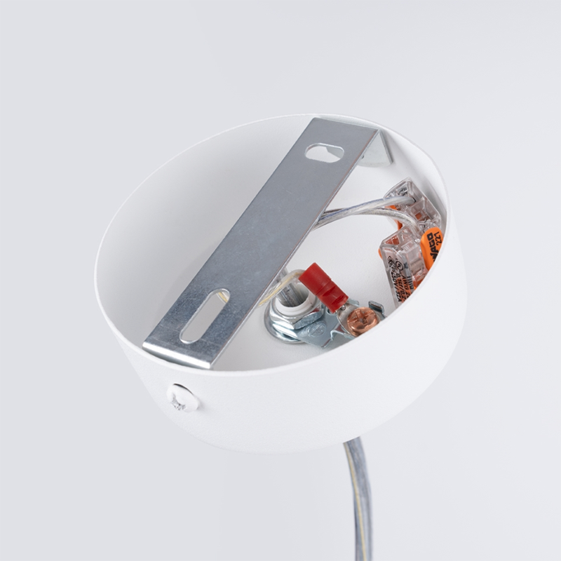 White hanging lamp Farge with a built-in 3000K LED panel THORO