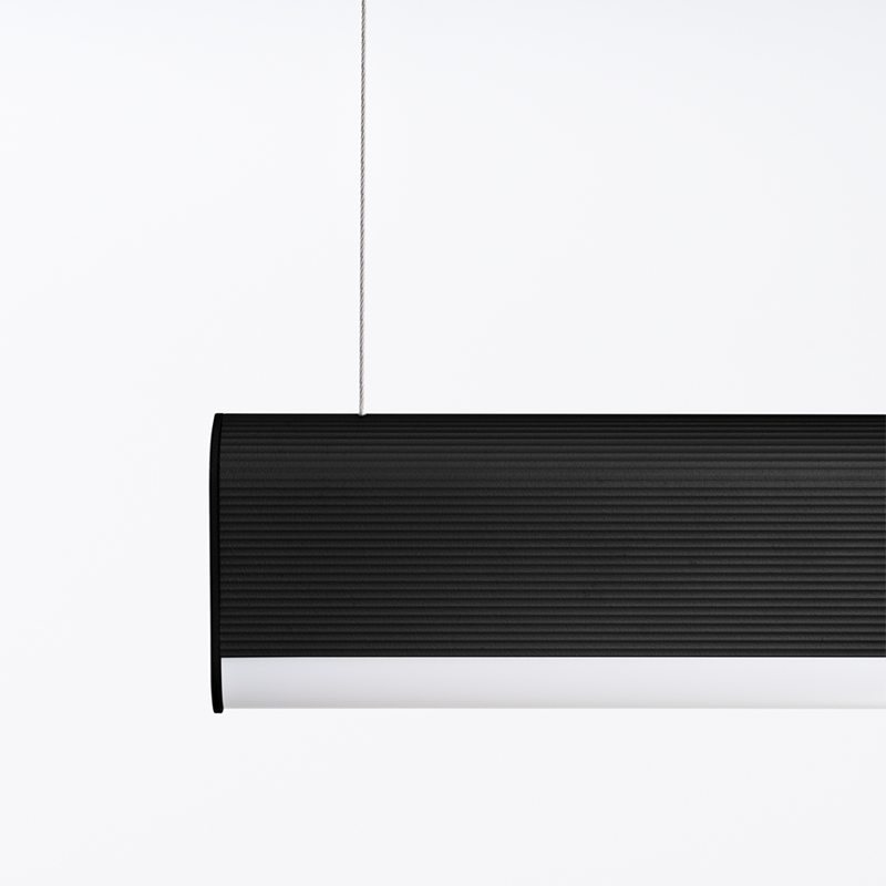 Black hanging lamp Farge with a built-in 3000K LED panel THORO