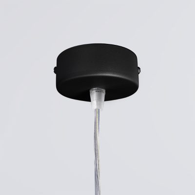 Czarna lampa wisząca Farge z wbudowanym panelem LED 3000K THORO