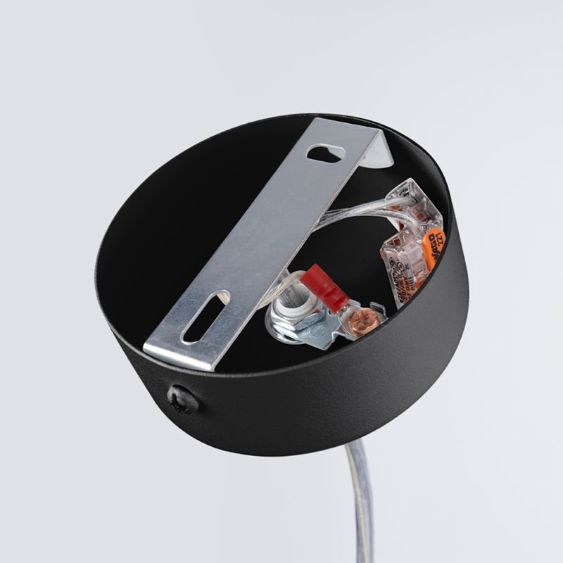 Black hanging lamp Farge with a built-in 4000K LED panel THORO