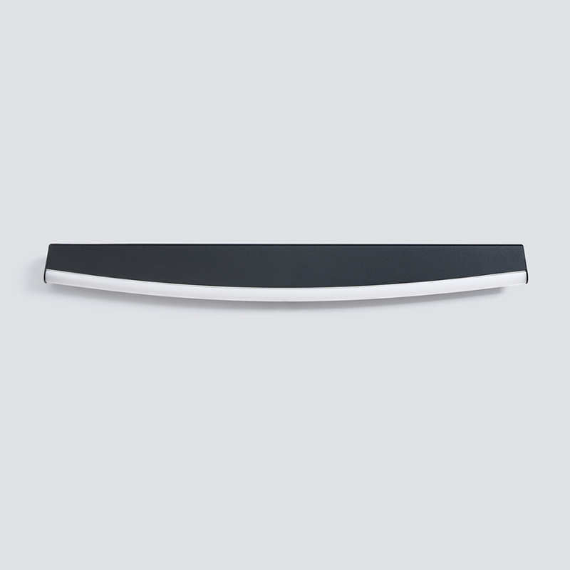 Black Jorun wall lamp with a built-in 3000K LED panel THORO