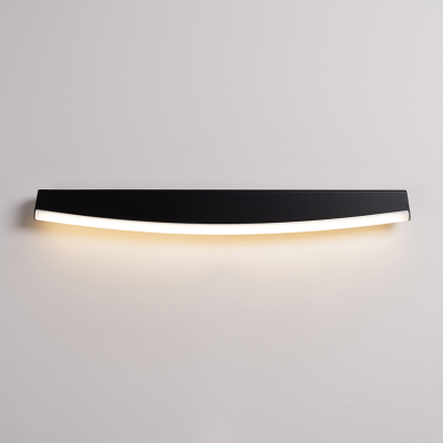 Black Jorun wall lamp with a built-in 3000K LED panel THORO