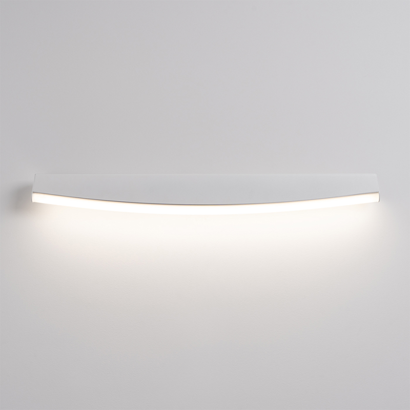 White Jorun wall lamp with a built-in 4000K LED panel THORO