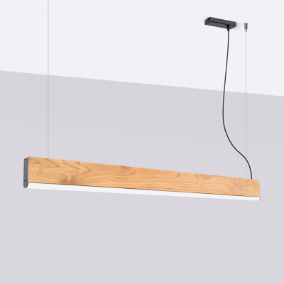 Lykke 120 wooden hanging lamp with built-in 3000K LED panel THORO