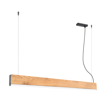 Lykke 120 wooden hanging lamp with built-in 4000K LED panel THORO
