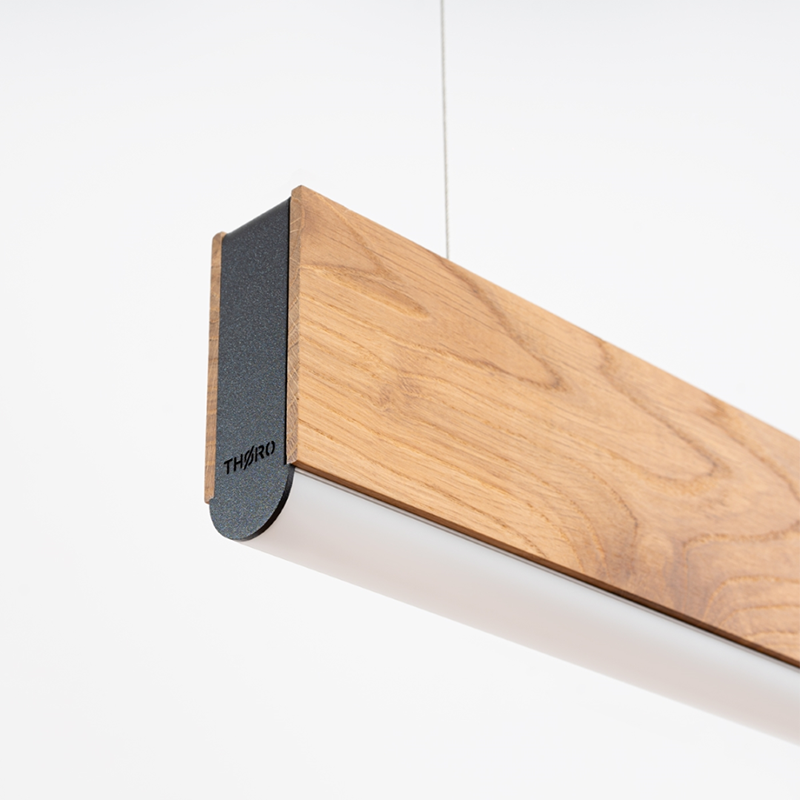Lykke 120 wooden hanging lamp with built-in 4000K LED panel THORO