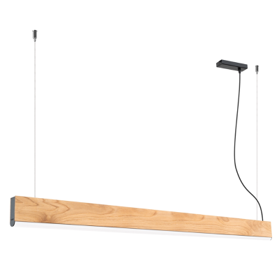 Lykke 150 wooden hanging lamp with built-in 3000K LED panel THORO