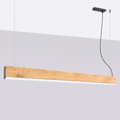 Drewniana lampa wisząca Lykke 150 z wbudowanym panelem LED 3000K THORO