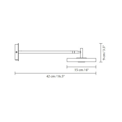 Asteria Wall Long wall lamp pearl white, brass Umage