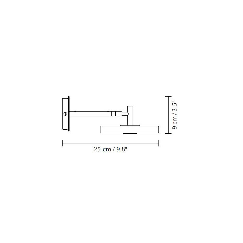 Asteria Wall Short wall lamp black, brass Umage
